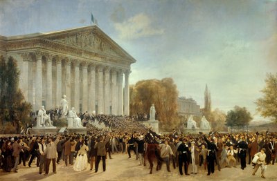 Il palazzo del corpo legislativo dopo la sua ultima sessione, proclamazione della decadenza dell