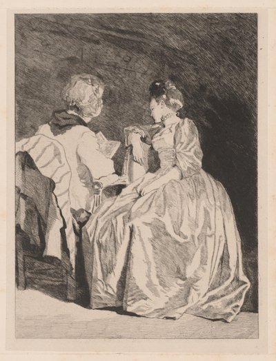 La lettura da Jules de Goncourt, after Jean Honoré Fragonard