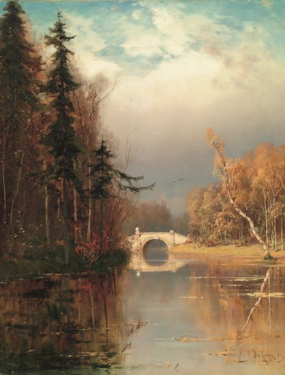 Parco in autunno, 1893 da Juli Julievich Klever