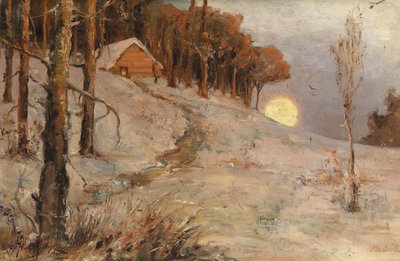 Foresta invernale nei raggi del sole serale, 1902 da Juli Julievich Klever