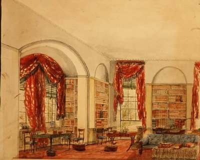 Vista Laterale della Biblioteca di Aynhoe da Julia Cartwright