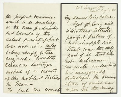 Lettera autografa da Julia Margaret Cameron