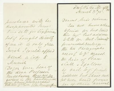 Lettera Autografa, 3 marzo 1875 da Julia Margaret Cameron