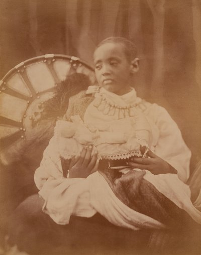 Principe Dejatch Alamayou di Abissinia, c.1868 da Julia Margaret Cameron