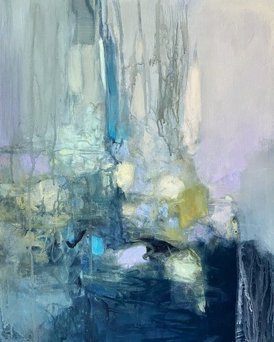 Flusso astratto blu-verde da Julia Purinton