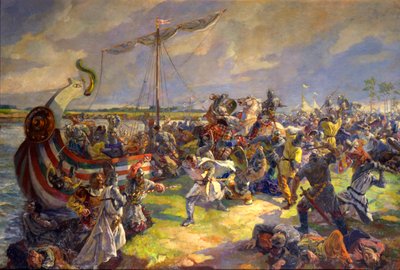 La Battaglia della Neva del 15 luglio 1240, 1940 da Julia Truze Ternovskaya