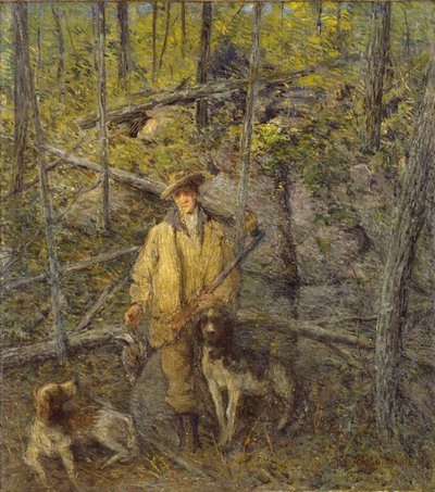 Cacciatore e cani, 1912 da Julian Alden Weir