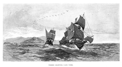 Torres avvista Cape York, 1606, 1886 da Julian Ashton
