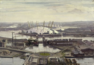 Il Millennium Dome da Canary Wharf da Julian Barrow