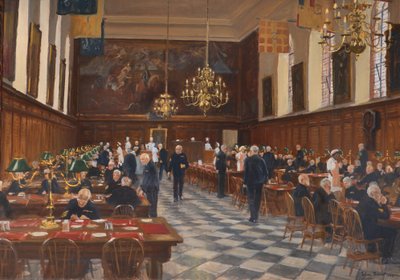 Vista della Grande Sala, il Royal Hospital Chelsea, 1990 da Julian Barrow