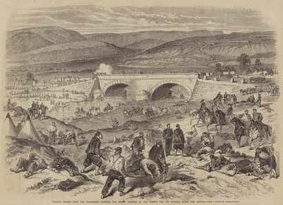 Ponte Traktir sul Tchernaya, mostrando le Opere erette dai Francesi per la sua Difesa dopo la Battaglia da Julian Portch
