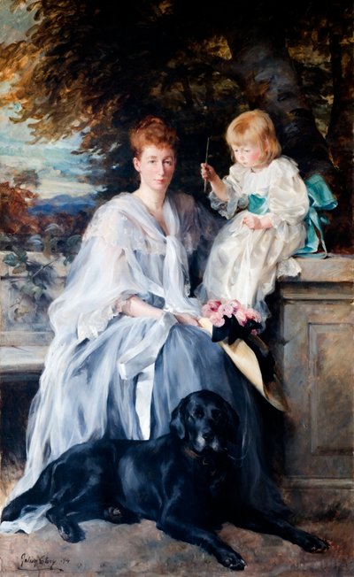 Alice Strong, Mrs. Godfrey Clark, e suo figlio da Julian Russell Story