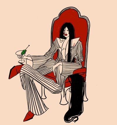 Donna sicura di sé - Sedia rossa da Juliana Kokolari