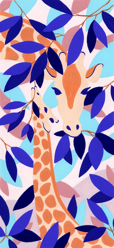 Mamma giraffa e cucciolo da Julie Lesouef