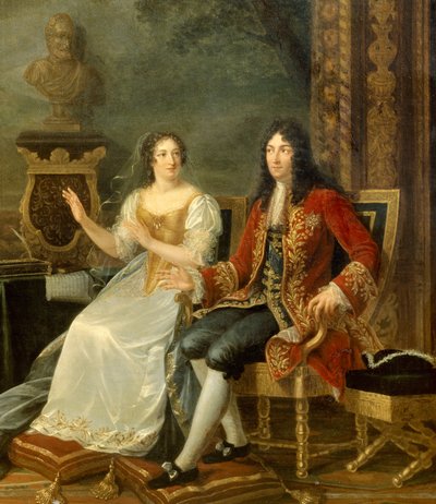 Re Luigi XIV di Francia con Madame de Maintenon (dettaglio) da Julie Philipault