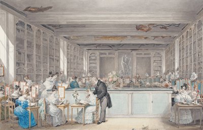 La scuola di disegno botanico di Pierre-Joseph Redouté nella Salle Buffon nel Jardin des Plantes, 1830 da Julie Ribault