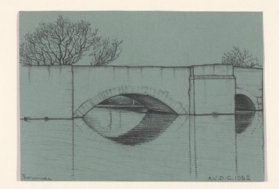 Ponte, probabilmente vicino al Lago di Thun da Julie de Graag (signed by artist)