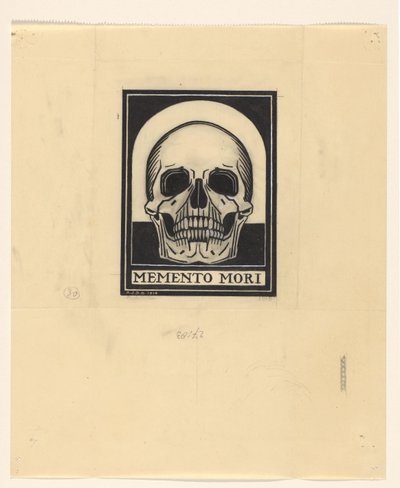 Teschio umano Memento mori da Julie de Graag (signed by artist)