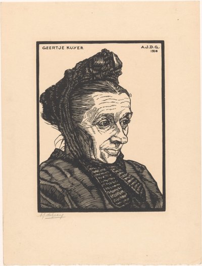 Ritratto di Geertje Kuijer da Julie de Graag (signed by artist)
