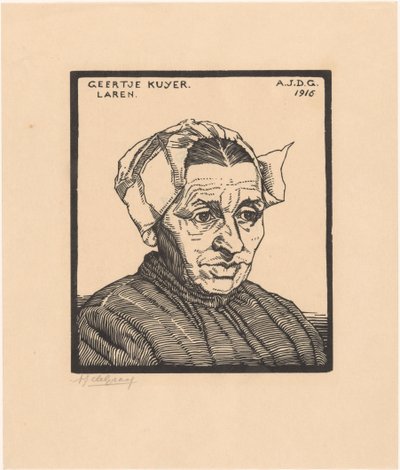 Ritratto di Geertje Kuijer da Julie de Graag (signed by artist)