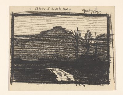Paesaggio con alberi e strada da Julie de Graag