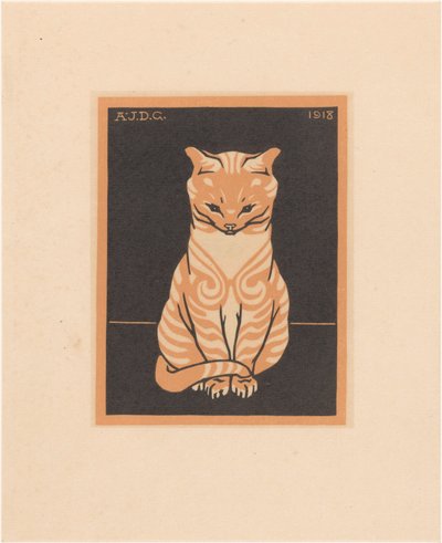Gatto seduto da Julie de Graag
