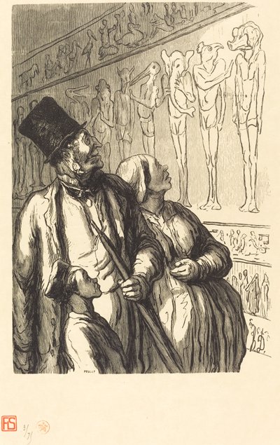 Esposizione universale: Sezione egiziana da Julien Antoine Peulot after Honoré Daumier