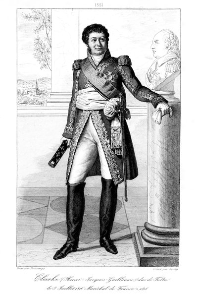 Henri Jacques-Guillaume Clarke 1765-1818, duca di Feltre e maresciallo di Francia, 1839 da Julien Leopold Boilly