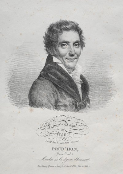 Pierre Paul Prudhon, 1820 da Julien Leopold Boilly