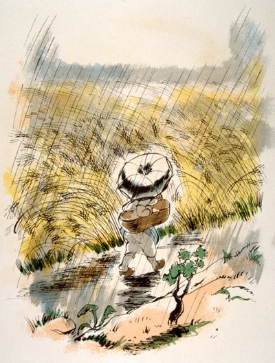 Illustrazione umoristica del vino 1946 da Julien Pavil