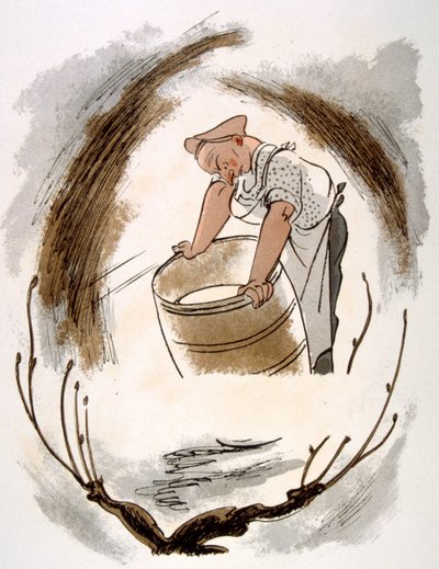 Illustrazione umoristica del vino 1946 da Julien Pavil