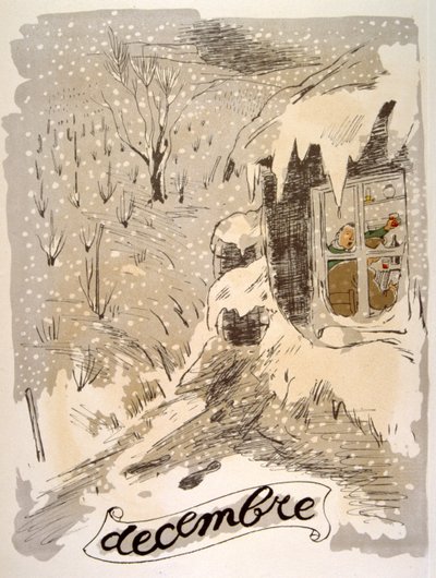 Illustrazione umoristica del vino 1946 da Julien Pavil