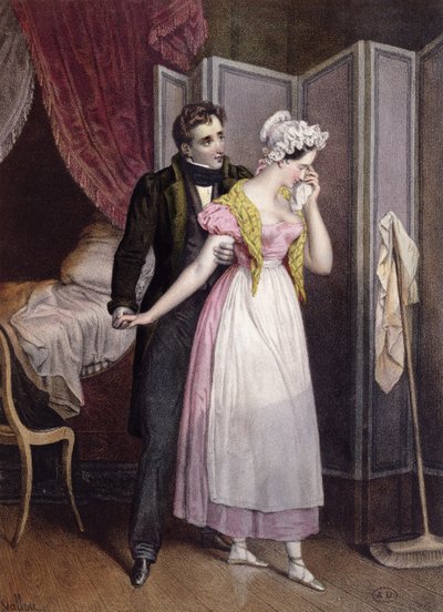 Il Maestro e la Cameriera, c.1830-40 da Julien Vallou de Villeneuve
