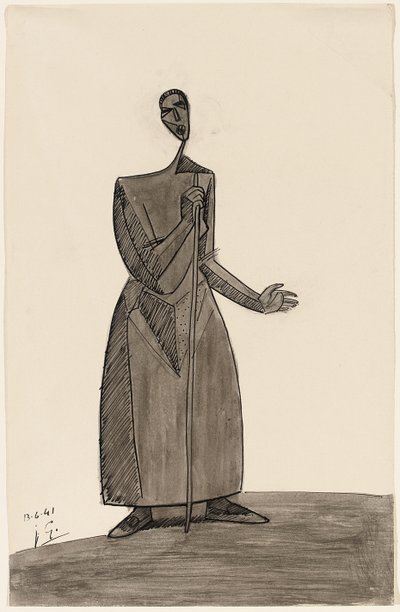 Contadino con un bastone, 1941 da Julio Gonzalez