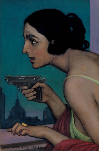 Donna con pistola da Julio Romero de Torres