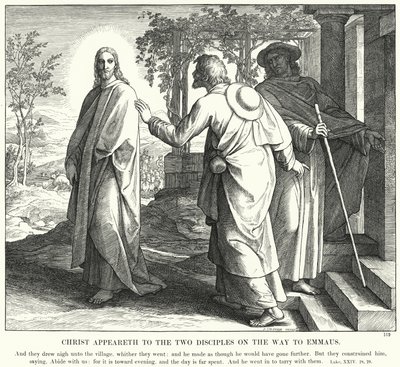 Cristo appare ai due discepoli sulla via di Emmaus da Julius (after) Schnorr von Carolsfeld