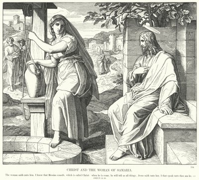 Cristo e la Donna di Samaria da Julius (after) Schnorr von Carolsfeld