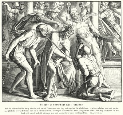 Cristo coronato di spine (incisione) da Julius (after) Schnorr von Carolsfeld