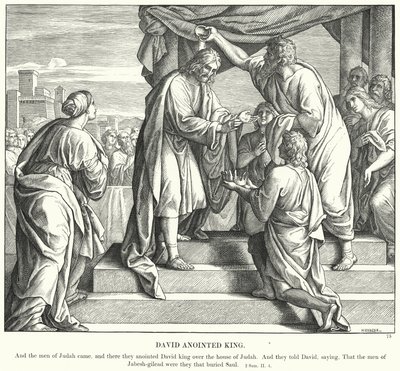 Davide unto re (incisione) da Julius (after) Schnorr von Carolsfeld