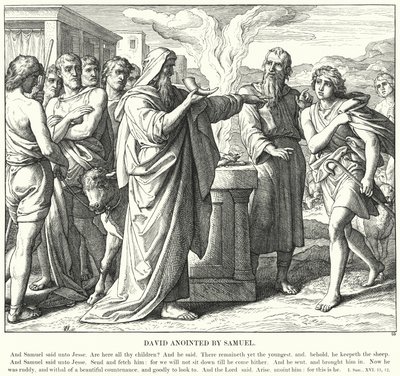 Davide unto da Samuele (incisione) da Julius (after) Schnorr von Carolsfeld