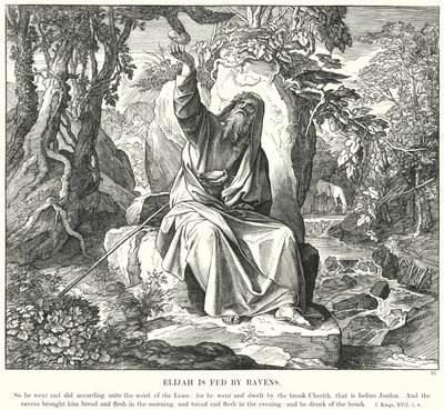 Elia Nutrito dai Corvi da Julius (after) Schnorr von Carolsfeld