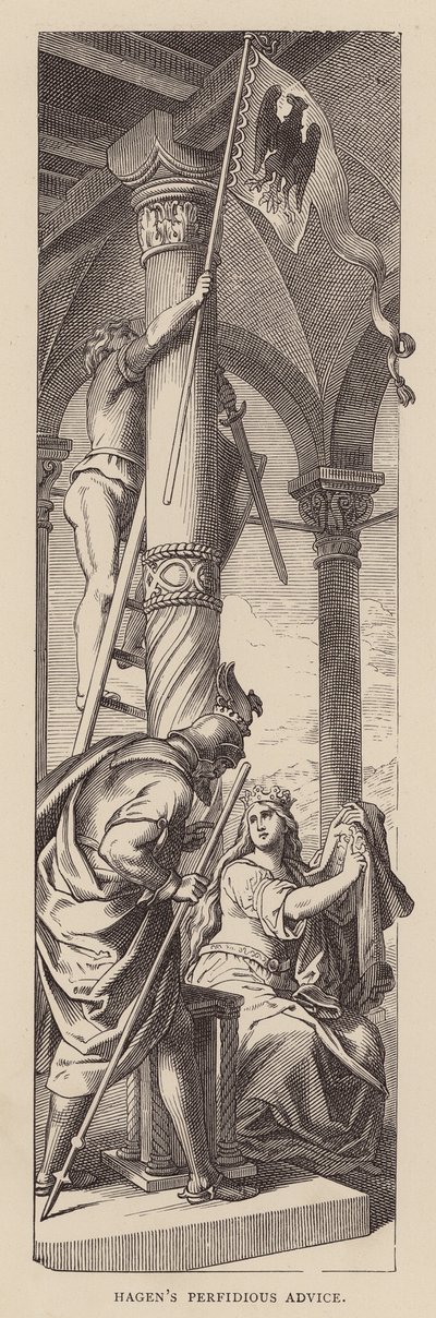 Il perfido consiglio di Hagen da Julius (after) Schnorr von Carolsfeld