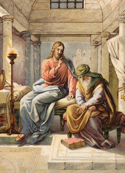 Gesù e Nicodemo da Julius (after) Schnorr von Carolsfeld