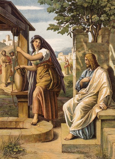Gesù e la Donna di Samaria da Julius (after) Schnorr von Carolsfeld