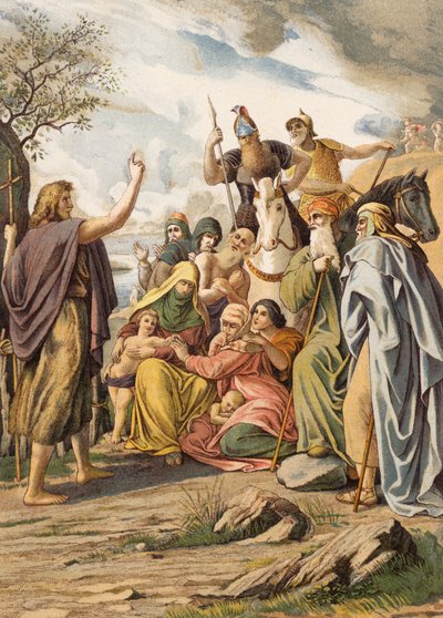 Giovanni Battista predica nel deserto da Julius (after) Schnorr von Carolsfeld