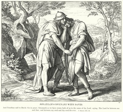 Il patto di Jonathan con David da Julius (after) Schnorr von Carolsfeld