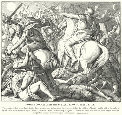 Giosuè Comanda al Sole e alla Luna di Fermarsi da Julius (after) Schnorr von Carolsfeld