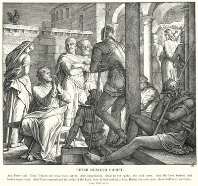 Pietro rinnega Cristo da Julius (after) Schnorr von Carolsfeld