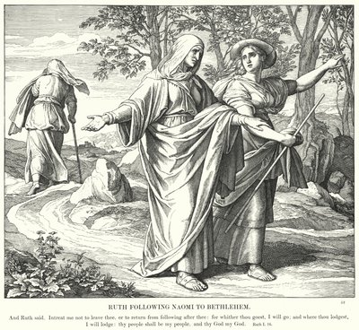 Ruth segue Naomi a Betlemme da Julius (after) Schnorr von Carolsfeld