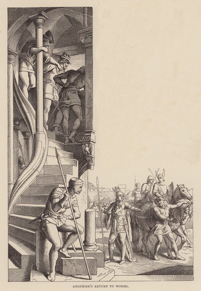 Il ritorno di Sigfrido a Worms da Julius (after) Schnorr von Carolsfeld